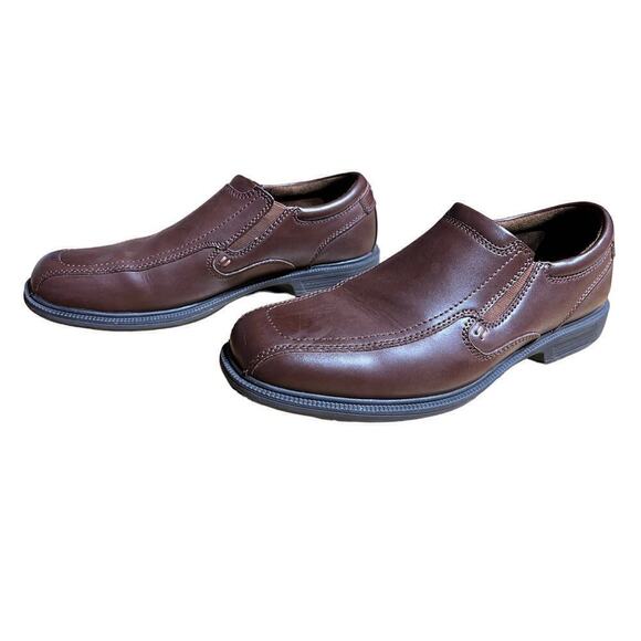 Men's Nunn Bush Leather Loafer dress shoe. brown. slip resistant. 9.5M - Picture 2 of 10